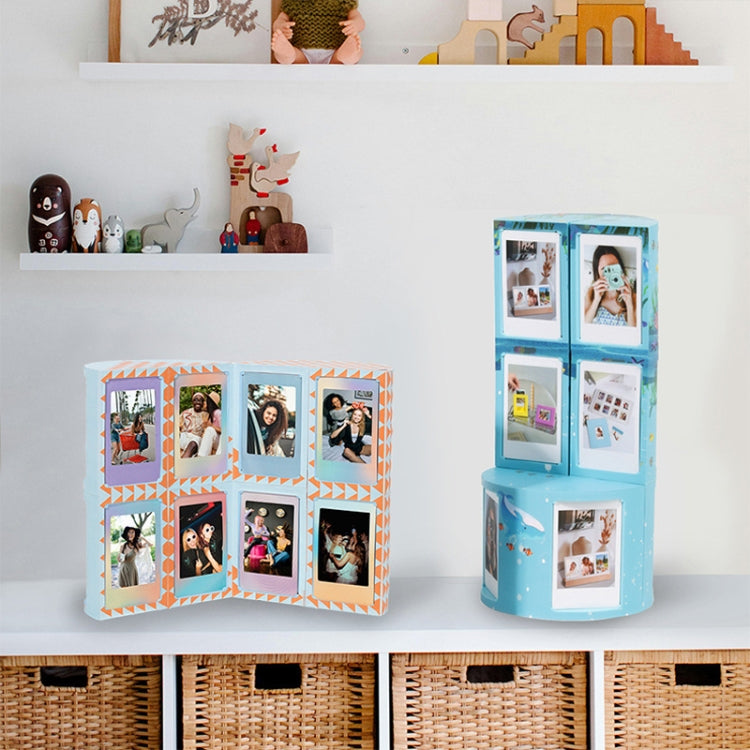 Pour Mini Cadre Photo Transformable DIY de 3 Pouces avec Support et Rangement