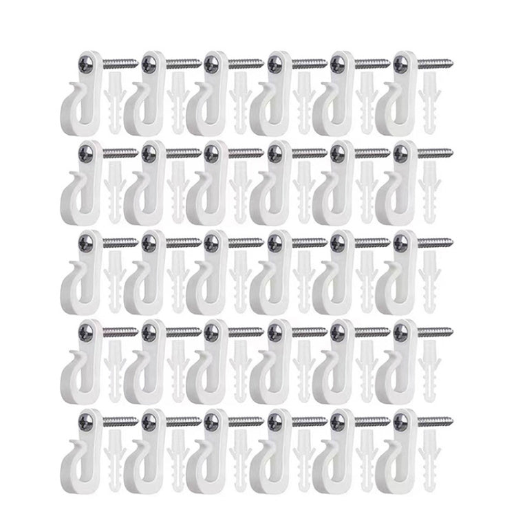 Crochets de suspension pour lumières de Noël avec vis Phillips pour fil et lumières LED, 10 pièces/boîte, 20 pièces/boîte, 30 pièces/boîte, 45 pièces/boîte