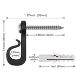 Crochets de suspension pour lumières de Noël avec vis Phillips pour fil et lumières LED, 10 pièces/boîte, 20 pièces/boîte, 30 pièces/boîte, 45 pièces/boîte