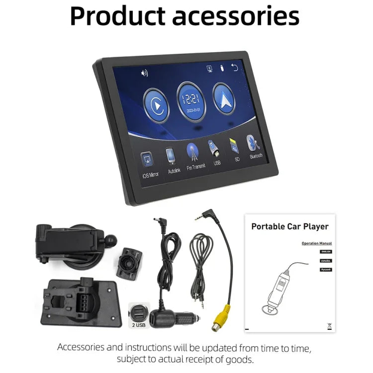 Autoradio universel HD MP5, écran de recul, sans caméra