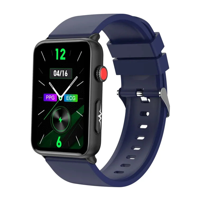 Montre connectée, Bague, ECG, Température, Fréquence cardiaque, Pression artérielle, Santé, Appel Bluetooth, Silicone noir, Silicone rouge, Silicone bleu, Cuir noir, Cuir marron