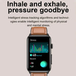 Montre connectée, Bague, ECG, Température, Fréquence cardiaque, Pression artérielle, Santé, Appel Bluetooth, Silicone noir, Silicone rouge, Silicone bleu, Cuir noir, Cuir marron