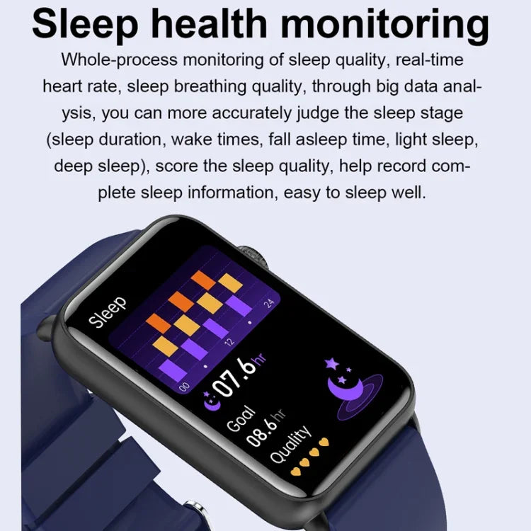 Montre connectée, Bague, ECG, Température, Fréquence cardiaque, Pression artérielle, Santé, Appel Bluetooth, Silicone noir, Silicone rouge, Silicone bleu, Cuir noir, Cuir marron