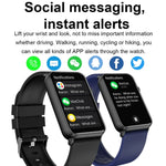 Montre connectée, Bague, ECG, Température, Fréquence cardiaque, Pression artérielle, Santé, Appel Bluetooth, Silicone noir, Silicone rouge, Silicone bleu, Cuir noir, Cuir marron