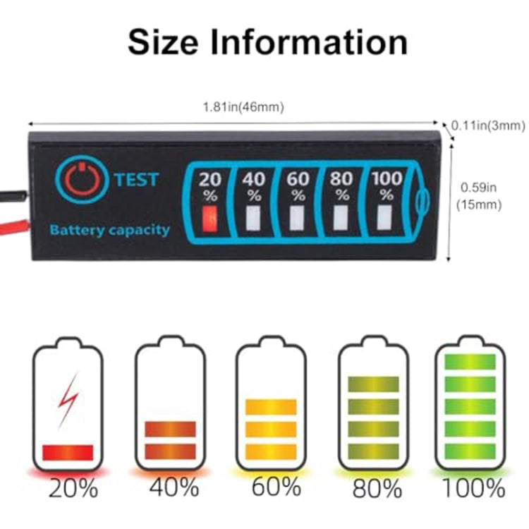 Panneau d'affichage universel LED de tension et courant batterie plomb-acide lithium, LED universel