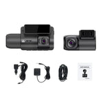 Enregistreur voiture 3 canaux M700A 4K UHD Avant+1080P Intérieur+2K Arrière+GPS+WIFI Caméra de tableau de bord, M700A