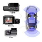 Enregistreur voiture 3 canaux M700A 4K UHD Avant+1080P Intérieur+2K Arrière+GPS+WIFI Caméra de tableau de bord, M700A