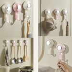 Crochet à ventouse rotatif, fixation murale, support pour serviettes, crochets à ventouse réutilisables pour douche