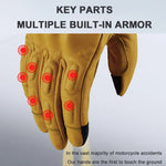 GHOST RACING Gants Moto Anti-chute Chauds Respirants à Doigts Complets, M, L, XL, XXL