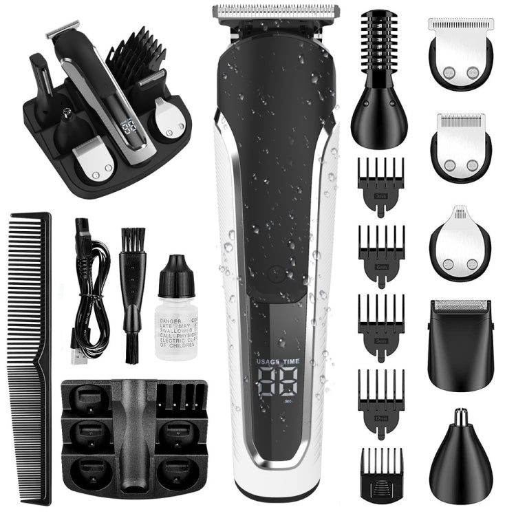 Kit de tondeuse électrique étanche 6 en 1 pour homme Tondeuse nez, tondeuse moustache, rasoir corporel, 8688, 8788, 8988
