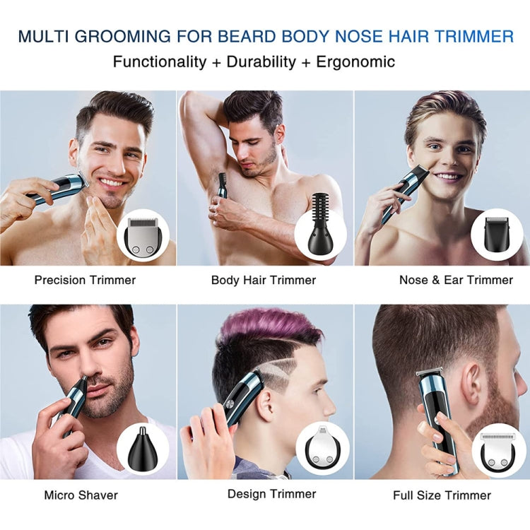 Kit de tondeuse électrique étanche 6 en 1 pour homme Tondeuse nez, tondeuse moustache, rasoir corporel, 8688, 8788, 8988