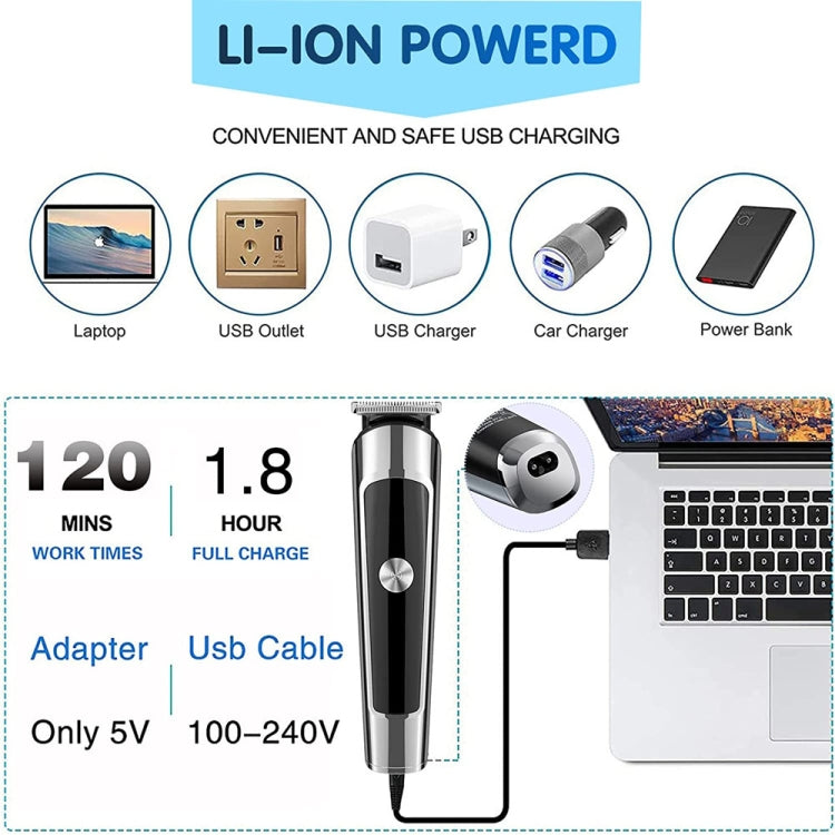 Kit de tondeuse électrique étanche 6 en 1 pour homme Tondeuse nez, tondeuse moustache, rasoir corporel, 8688, 8788, 8988