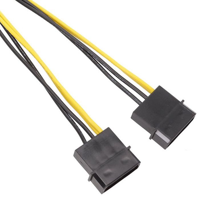 Câble d'alimentation IDE double grand 4 broches vers EPS 8 broches pour alimentation CPU, 15 cm, 20 cm