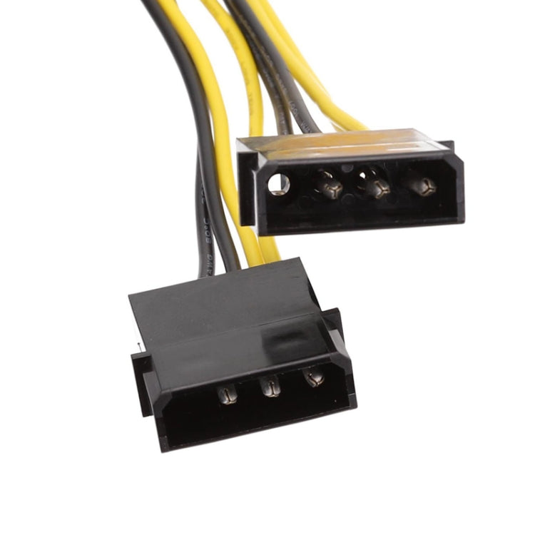 Câble d'alimentation IDE double grand 4 broches vers EPS 8 broches pour alimentation CPU, 15 cm, 20 cm