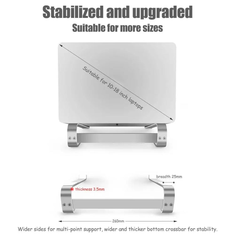 Support pour ordinateur portable en alliage d'aluminium, pour les ordinateurs portables de 10 à 18 pouces