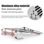 Support pour ordinateur portable en alliage d'aluminium, pour les ordinateurs portables de 10 à 18 pouces