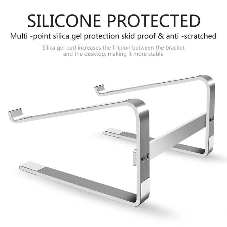 Support d'ordinateur portable de bureau en alliage d'aluminium, rehaussé pour une meilleure dissipation thermique, pour ordinateurs portables de 13 à 17 pouces