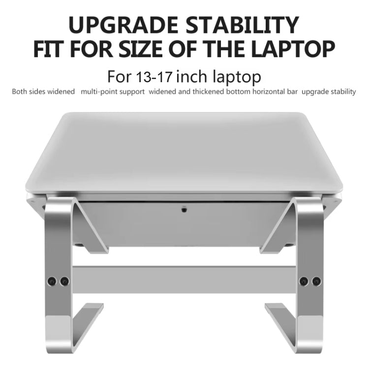 Support d'ordinateur portable de bureau en alliage d'aluminium, rehaussé pour une meilleure dissipation thermique, pour ordinateurs portables de 13 à 17 pouces