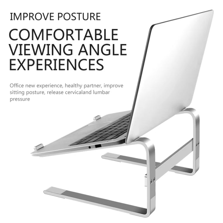 Support d'ordinateur portable de bureau en alliage d'aluminium, rehaussé pour une meilleure dissipation thermique, pour ordinateurs portables de 13 à 17 pouces