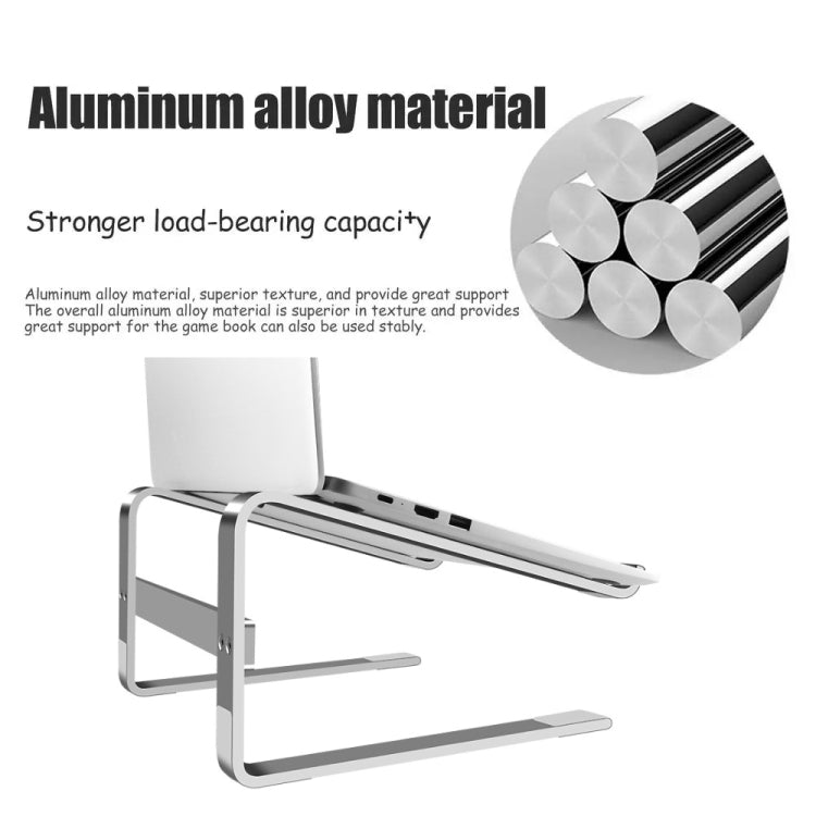 Support d'ordinateur portable de bureau en alliage d'aluminium, rehaussé pour une meilleure dissipation thermique, pour ordinateurs portables de 13 à 17 pouces