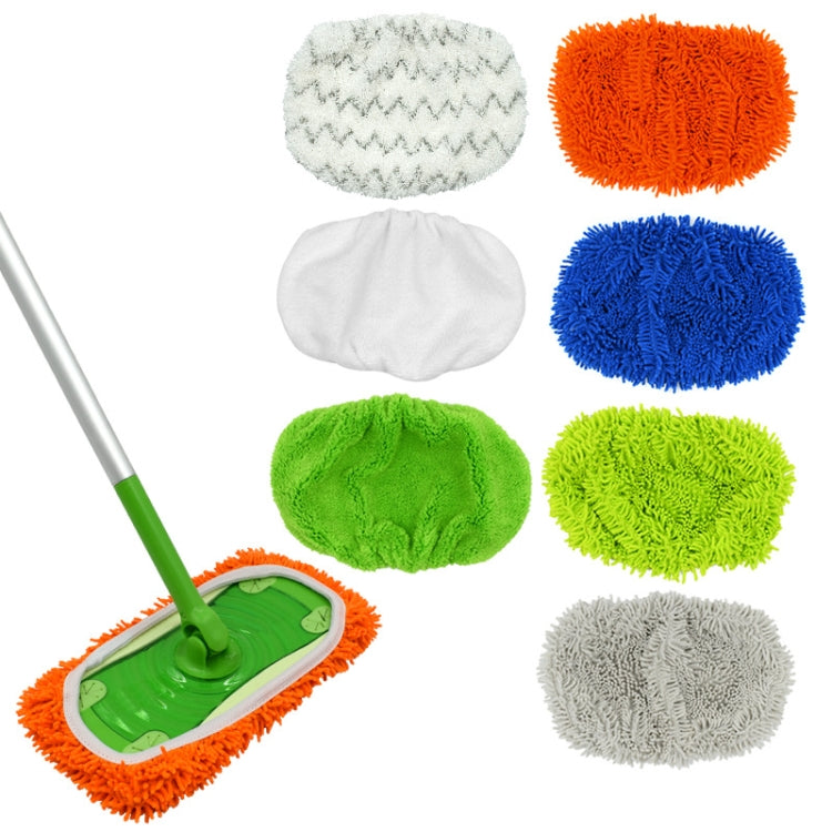 Pour balai Swiffer Sweeper et autres recharges de balai plat de 10 pouces, 2 chiffons éponges, polaire corail gris, polaire corail vert, rayé gris, chenille verte, chenille orange, chenille grise