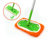 Pour balai Swiffer Sweeper et autres recharges de balai plat de 10 pouces, 2 chiffons éponges, polaire corail gris, polaire corail vert, rayé gris, chenille verte, chenille orange, chenille grise