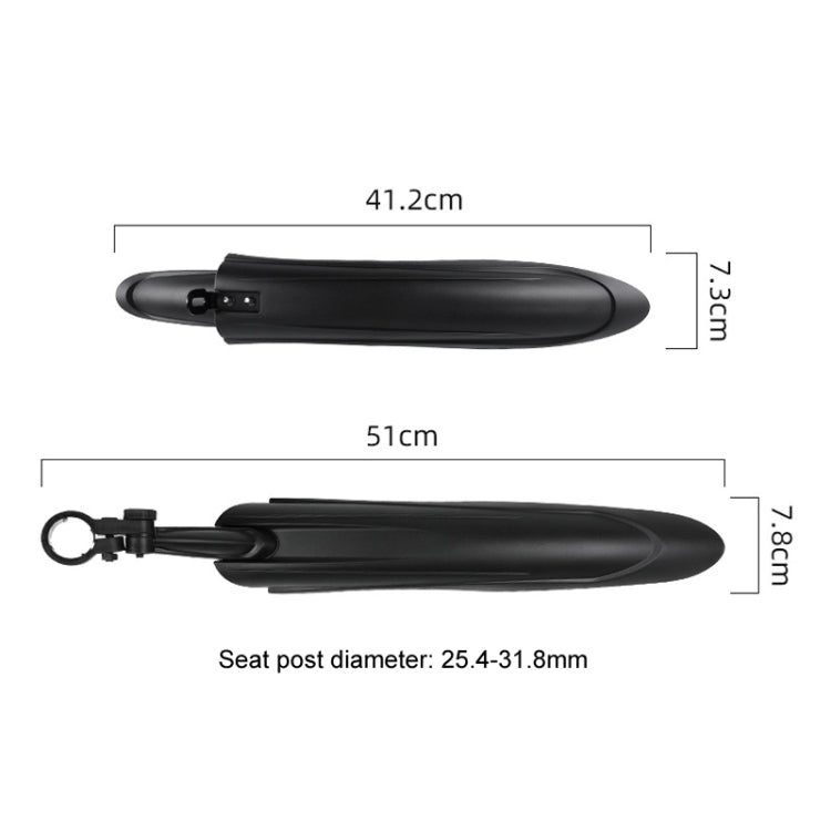 Set de garde-boue pour vélo, allonge et élargit la longueur, garde-boue avant et arrière pour VTT avec dégagement rapide, 08CY0006, 08CY0007, 08CY0008