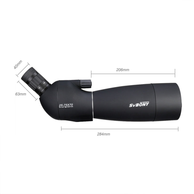 SVBONY SV28 Longue-vue étanche IP65 25-75x70, oculaire 21mm