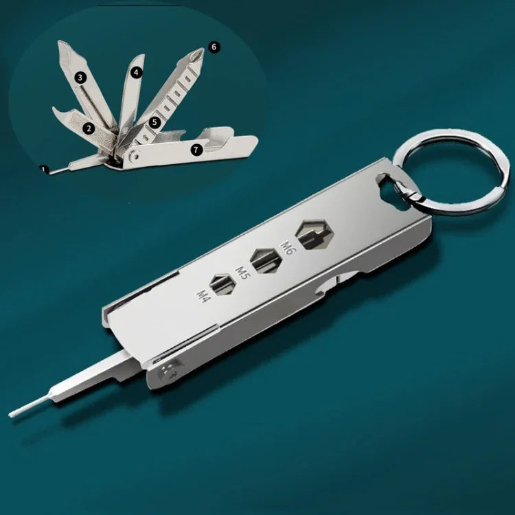 Outil multifonction 5 en 1 petit gadget extérieur avec éjecteur de plateau SIM, tournevis, ouvre-bouteille, etc., 5 en 1