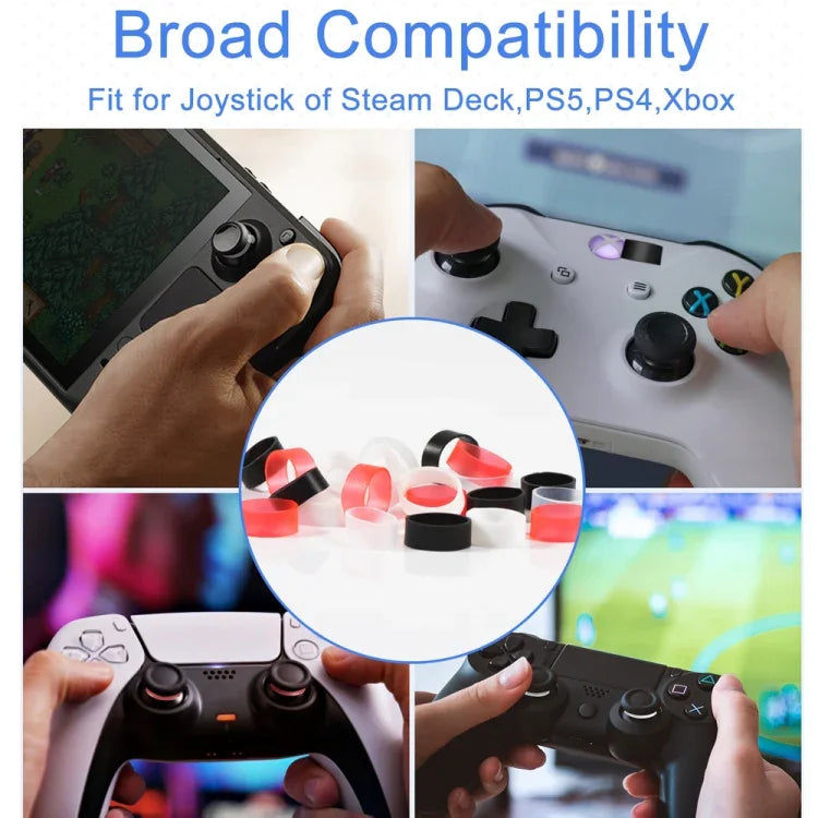 Lot de 12 paires de protections de joystick en silicone pour Steam Deck / PS4 / PS5 / Switch / Xbox, couleurs assorties