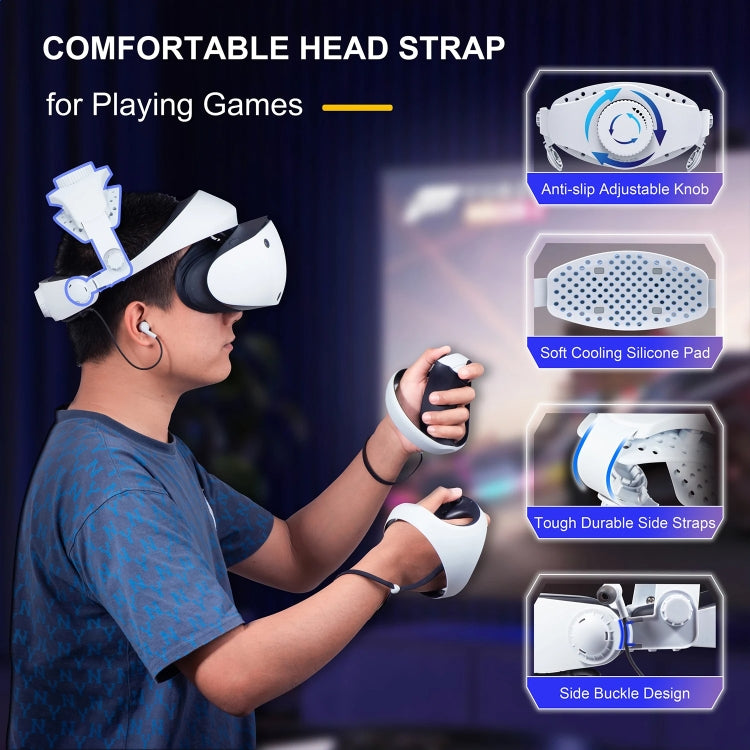 DEVASO Pour PlayStation VR 2 Bandeau Elite Antidérapant Confortable Réducteur de Poids, Pour PlayStation VR 2 ABS