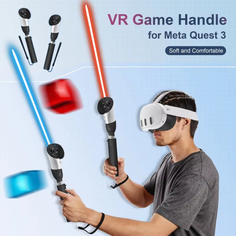 DEVASO Pour Meta Quest 3S / 3 Poignée de sabre laser pour jeux de golf, accessoires de poignée de baseball pour perche d'extension