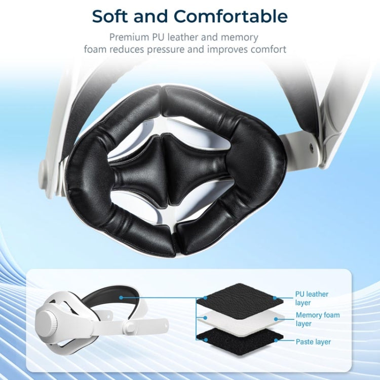 Pour Meta Quest 3 STARTRC GAMES Accessoires de confort et de décompression de serre-tête réglable Elite, Pour Meta Quest 3
