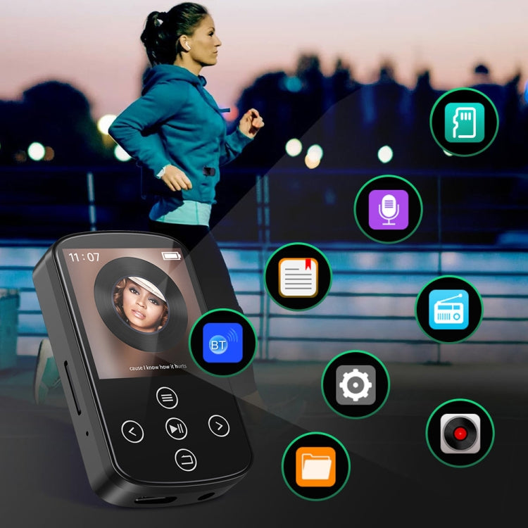 Lecteur MP3 Bluetooth musique HIFI sport clip écran tactile MP4, sans carte TF, 8GB, 16GB, 32GB, 64GB, 128GB