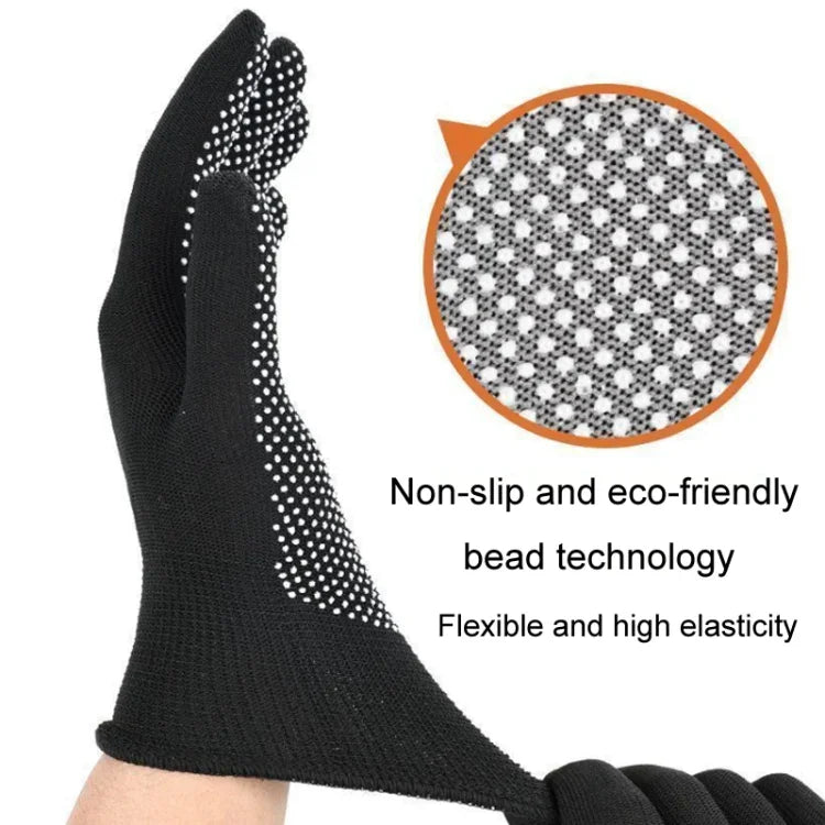 5 paires de gants de randonnée en nylon respirants, antidérapants avec particules de silicone, pour l'extérieur