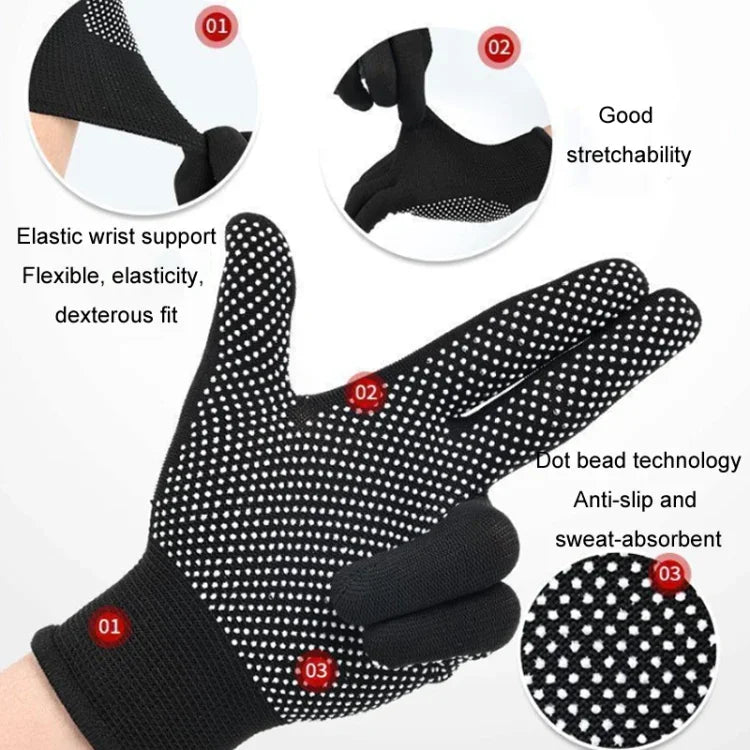 5 paires de gants de randonnée en nylon respirants, antidérapants avec particules de silicone, pour l'extérieur