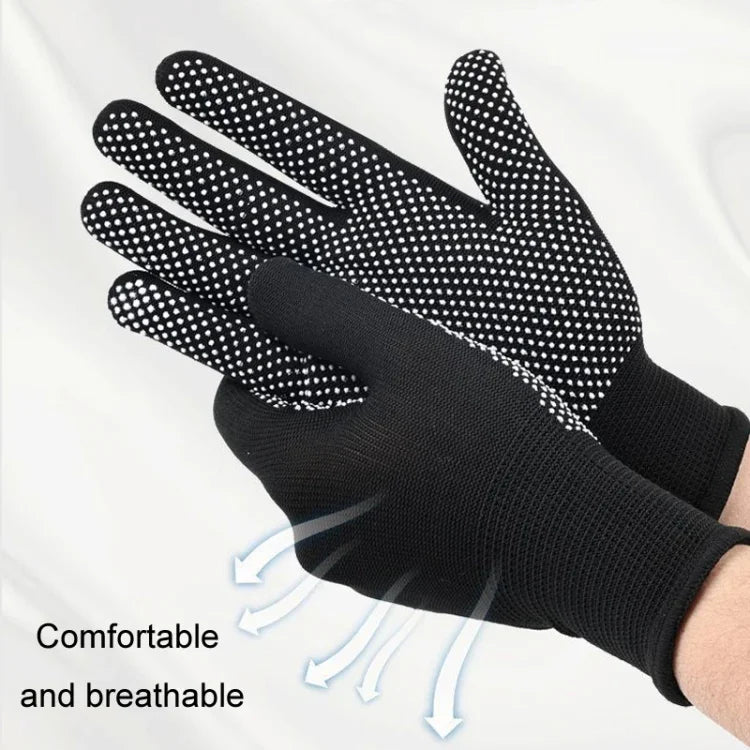 5 paires de gants de randonnée en nylon respirants, antidérapants avec particules de silicone, pour l'extérieur