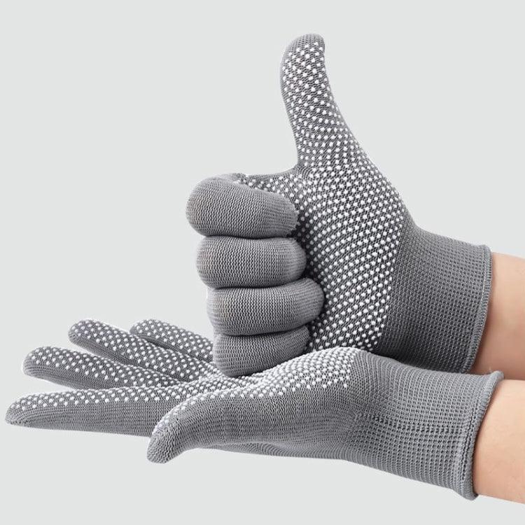 5 paires de gants de randonnée en nylon respirants, antidérapants avec particules de silicone, pour l'extérieur