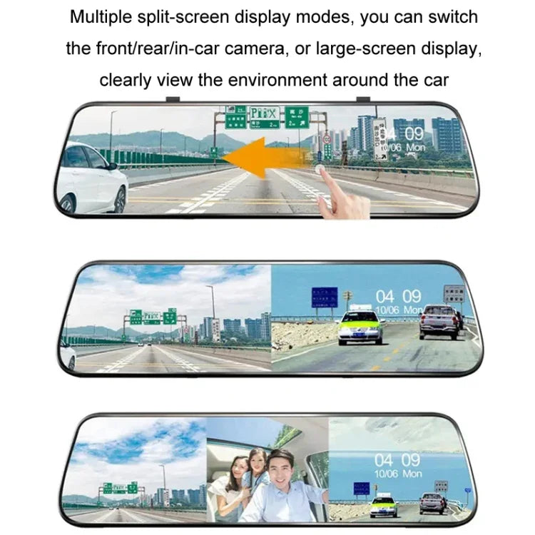 Enregistreur de conduite triple caméra HD WIFI interconnecté, avec GPS, interconnexion WIFI, avec système d'angle mort droit