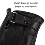 Gants en cuir PU velours chaud pour homme, pour l'automne-hiver, pour la conduite, gants d'écran tactile, taille unique