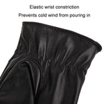Gants en cuir PU velours chaud pour homme, pour l'automne-hiver, pour la conduite, gants d'écran tactile, taille unique