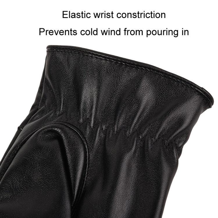 Gants en cuir PU velours chaud pour homme, pour l'automne-hiver, pour la conduite, gants d'écran tactile, taille unique