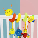 Jouet Spirale pour Lit Bébé Chenille Dessin Animé Animal Bébé avec Hochet Abeille Poussette Suspendu Jouet Apaisant, H033B