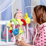 Jouet Spirale pour Lit Bébé Chenille Dessin Animé Animal Bébé avec Hochet Abeille Poussette Suspendu Jouet Apaisant, H033B