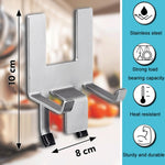 Support de couvercle de pot en acier inoxydable ménager avec joint en silicone, support de couvercle de cuisine