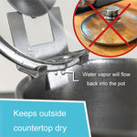 Support de couvercle de pot en acier inoxydable ménager avec joint en silicone, support de couvercle de cuisine