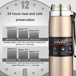 Bouteille isotherme en acier inoxydable 316, grande capacité, thermos sous vide, portable pour voiture, pour l'extérieur, 800 ml, 1000 ml