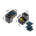 Adaptateur en U Type-C à affichage numérique coude à 180 degrés 140W 4.0, coude à 180 degrés