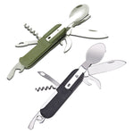 SY-FT008 Combinaison de couverts portables pliants multifonctionnels 7-en-1 pour camping en plein air