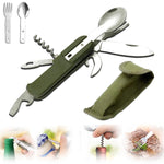 SY-FT008 Combinaison de couverts portables pliants multifonctionnels 7-en-1 pour camping en plein air